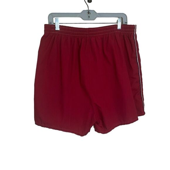 Vintage Cal Surf Mens Size 34 Board Swim Trunks Red Pocket Drawstring Waist - Picture 5 of 9